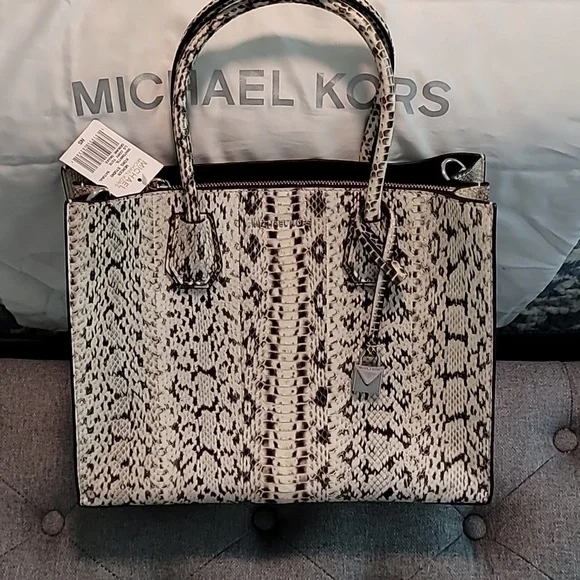 Michael Kors snakeskin purse Michael Michael Kors Mercer Medium Snakeskin Crossbody  main image 2